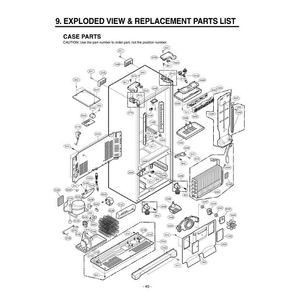 Section 2 Diagram and Parts List for LRFC25750WW ASWCLGA LG Refrigerator