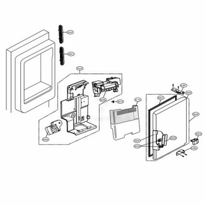 Ice Maker And Ice Bin Parts Diagram and Parts List for LFX25973SW ASWCNA5 LG Refrigerator