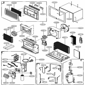 Main Diagram and Parts List for LT1016CER AC1AUSB LG Air Conditioner