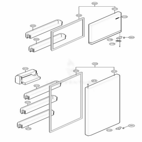 Door Parts Diagram and Parts List for LTCS20220W ASWCNA5 LG Refrigerator