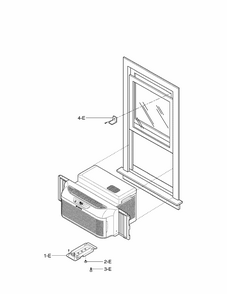 Installation Kit Assembly Part Diagram and Parts List for 58075062501  Kenmore Air Conditioner