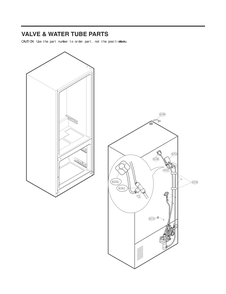 Valve And Water Tube Parts Diagram and Parts List for GC-L228NSXM ASTCNA0 LG Refrigerator