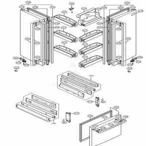 Door Parts Diagram and Parts List for LRFC22750WW ASWCLGY LG Refrigerator