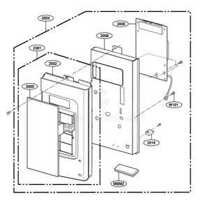 Controller Parts Diagram and Parts List for JVM1540DMBB CBKEGEU LG Range