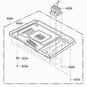 Part Location Diagram of 6170W1D027B LG TRANSFORMER,HIGH VOL