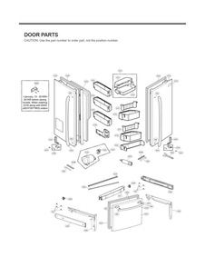 Door Parts Diagram and Parts List for LFX31935ST 03 LG Refrigerator