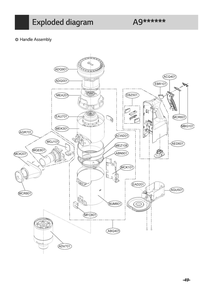 Part Location Diagram of AED75495302 LG HANDLE ASSEMBLY,BASE