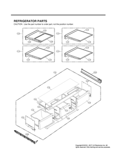 Refrigerator Parts Diagram and Parts List for GR-X23GHSJM ASTCNA0 LG Refrigerator