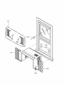 Installation Parts Diagram and Parts List for 58075051900  Kenmore Air Conditioner