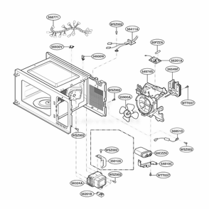 Interior Parts Diagram and Parts List for 89030 AMWESEC LG Range