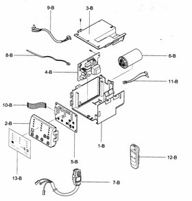 Control Box Assy Diagram and Parts List for 58075180500  Kenmore Air Conditioner