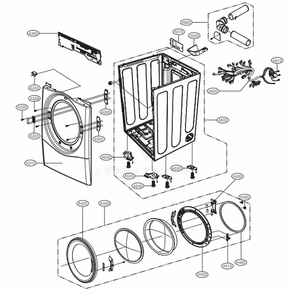 Cabinet And Door Assembly: Electric Type Diagram and Parts List for 81282 ABWESEU LG Dryer
