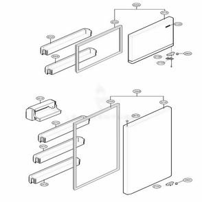 Door Parts Diagram and Parts List for LTCS20220S ASTCNA0 LG Refrigerator