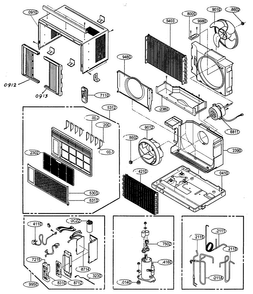 Cabinet Parts Diagram and Parts List for WG5200ER  LG Air Conditioner