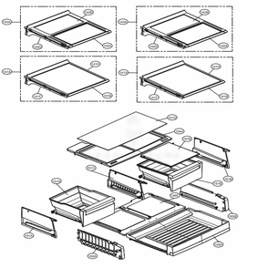 Refrigerator Parts Diagram and Parts List for 73163 ASTCSE0 LG Refrigerator