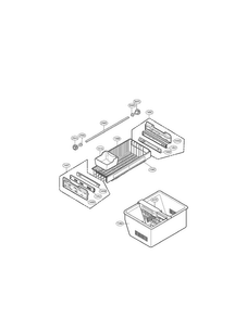 Freezer Parts Diagram and Parts List for LFX21971ST 01 LG Refrigerator