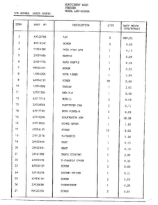 Freezer Page 2 Diagram and Parts List for 40066A  LG Freezer