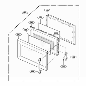 Part Location Diagram of 3720W0D193H LG PANEL,DOOR