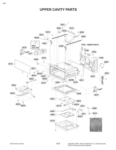 Diagram 6 Diagram and Parts List for FB4753LS ABDELGA LG Range