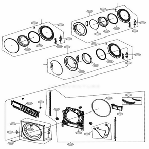 Cabinet Cover And Door Assembly Diagram and Parts List for DLEC888W ABWEEUS LG Dryer