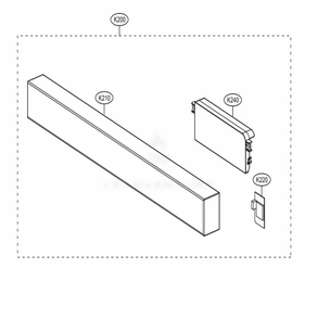 Panel Assembly Diagram and Parts List for LUDP8908SN ASTEEUS LG Dishwasher