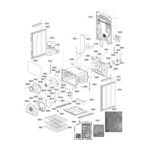 Lower Cavity Diagram and Parts List for LDG4315ST 00 LG Range