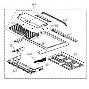 Part Location Diagram of AFG73349707 LG LID ASSEMBLY