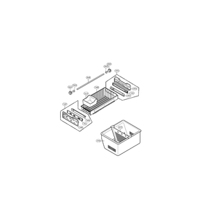 Freezer Diagram and Parts List for LFX25971SW 00 LG Refrigerator