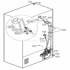 Valve And Water Tube Parts Diagram and Parts List for LFX28979ST ASTCNA1 LG Refrigerator