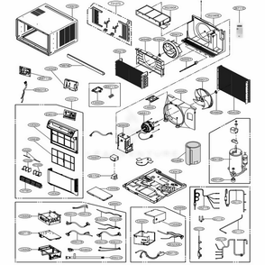 Main Diagram and Parts List for LW1817IVSM AT3AYOW LG Air Conditioner