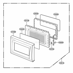 Part Location Diagram of 3720W0D221A LG PANEL,DOOR
