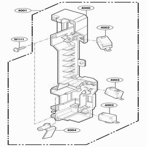 Latch Board Parts Diagram and Parts List for LMV1921SS AS1EGSC LG Range