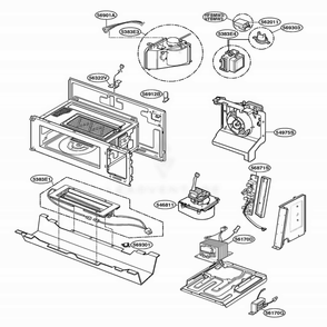 Interior Parts 1 Diagram and Parts List for VFBMW2 ASTLGEU LG Range