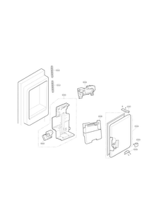 Ice Maker Parts Diagram and Parts List for LFXS24623D 00 LG Refrigerator