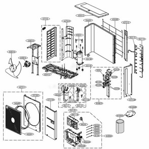Main Diagram and Parts List for LMU180HHV AWGBEUS LG Air Conditioner