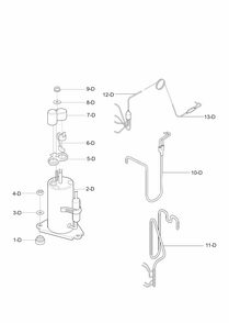 Part Location Diagram of TBZ33408801 LG COMPRESSOR SET,CHINA