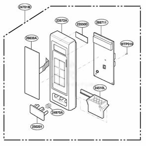 Part Location Diagram of 6638W1A058A LG MEMBRANE