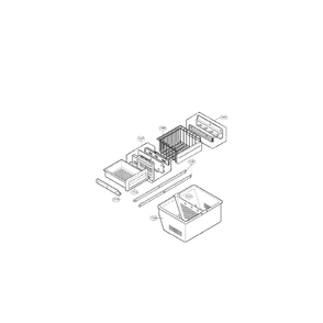 Freezer Diagram and Parts List for LRFC25750WW 00 LG Refrigerator