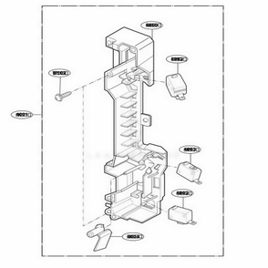 Latch Board Parts Diagram and Parts List for 80869 AB2ESEA LG Range