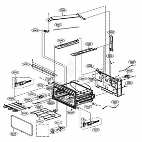 Upper Cavity Parts Diagram and Parts List for LDE3035ST FSTLLGA LG Range