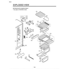 Section 7 Diagram and Parts List for LRSC26925SW ASWCLGA LG Refrigerator