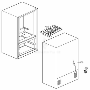 Icemaker Parts Diagram and Parts List for LFCS22520B AWBCNA0 LG Refrigerator