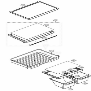 Refrigerator Parts Diagram and Parts List for LTCS24223W ASWCNA3 LG Refrigerator