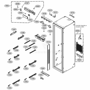 Part Location Diagram of MGT62764802 LG RAIL,SLIDE