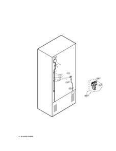 Ice & Water Parts Diagram and Parts List for LRDC20731WW  LG Refrigerator