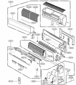 Indoor Unit Diagram and Parts List for BMMC09FA1 AWHAHCI LG Air Conditioner