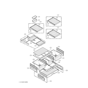 Refrigerator Diagram and Parts List for LMX21981ST 00 LG Refrigerator