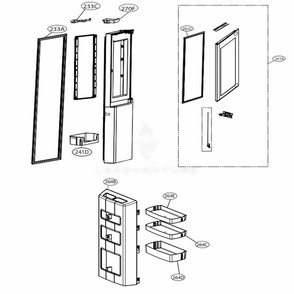 Part Location Diagram of MCK69251909 LG COVER,HINGE