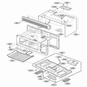 Oven Cavity Parts Diagram and Parts List for MH6150XLQ AWHEWRP LG Wall Oven