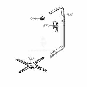 Water Guide Assembly Diagram and Parts List for 14677 ABDESEU LG Dishwasher